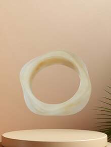 3 件不对称亚克力半透明手链，时尚百搭（手工制作，表面略有瑕疵） - 彩色 - 查看 9