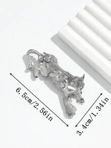 1pc Luxury Crystal Studded Leopard Shape Brooch Pin, Fashionable Unisex Accessory For Daily Wear & Party Decoration Backpack For School