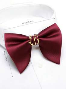 1 pieza Pajarita estilo chino elegante de metal de poliéster, detalles románticos orientales para la boda, esencial de la pareja