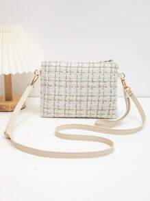Nuevo bolso de mano de paja trenzada para mujer, bolso cruzado casual y versátil, bolso cuadrado pequeño, primavera/verano