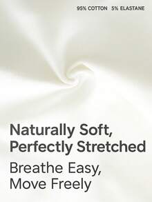5pcs Solid High Waist Briefs - Seamless Cotton Underwear, Soft & Breathable - 白色 - 查看 4