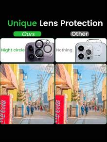 (4合1) 隱私螢幕保護貼，適用於 iPhone 14 Pro Max 6.7 吋，包含 2 片相機鏡頭保護貼，防偷窺鋼化玻璃膜，耐刮、觸控靈敏，適用於 iPhone 17、16 Pro Max、16+、16 Pro、15 Pro Max、15 Pro、15+、14 Pro、14+、13 Pro Max、13 Pro、13、12、11，黑色邊框，相容手機殼 - 黑色 - 查看 4
