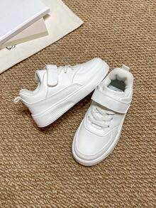 Pantofi sport casual albi pentru copii, impermeabili, ușori, respirabili, cu talpă joasă, pentru fete, studenți, școlari, design popular