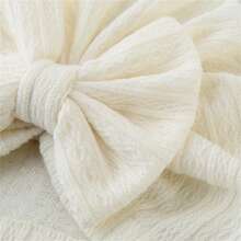 Newborn Baby Swaddle Blanket Set With Big Bow Hat, 1pc Hat And 1pc Wrap - Multicolor - View 8