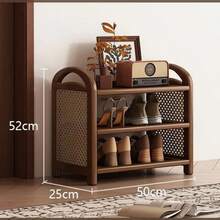 入口多层鞋架 - 藤条塑料收纳架 | 多层鞋架，适用于小空间、出租屋和宿舍 - 彩色 - 查看 18