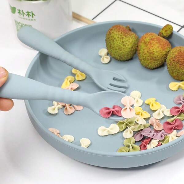 Baby Plate, Toddler Plate, Children's Silicone Suction Bowl, Non-Slip Tableware, Feeding Dishes, Fruit Plate, Learning To Eat, Baby Feeding Set, Large Suction Bowl Plate