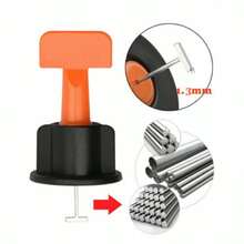 100 PCS Tile Leveling System Kit With Reusable Spacers DIY Tile Leveling Clamps Local Warehouse Shipping Wall Floor Clamp Tools Best Gift - 2.78in100pcs - View 10