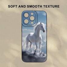 Funda protectora de teléfono suave de alta calidad con diseño de caballo blanco, elegante y popular, hermosa e interesante, moderna y simple, funda protectora de teléfono creativa personalizada, a prueba de golpes y anti-caídas, resistente a las manchas y duradera, adecuada para  17.17 Pro...17 Pro Max...17 Agua. 16.16 Pro...16 Pro Máx.16 más.. 15.15 Pro Max...15 Pro...15 más.. 14.14 Pro...14 más..14 Pro Max... 13.13 Pro...13 Pro Max...12.12 Pro...12 Pro Max...11.11 Pro...11 Pro Máx.XR.X.XS.XS máx.Se.MiNi. El regalo perfecto para las fiestas o cumpleaños para la novia, el novio, la esposa, el marido, el amigo o para uno mismo. - Negro 2324 - Ver 5