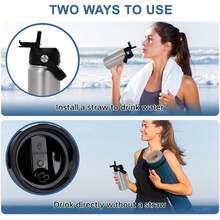 Replacement Lid For Water Bottles, Lids With Straw For 12-64 Oz, Sport Bottle Cap Accessories - View 6