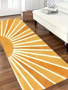 1pc Decorative Carpet, Sunshine Printed Rug For Bedside, Bedroom, Study, Living Room, Home Decor, Washable Area Rug, Hallway Runner - Multicolor - View 19