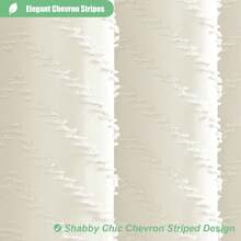 Stall Fabric Shower Curtain, 54x78 Inch Boho Tufted  Striped Shower Curtains For Bathroom, Minimalist Heavy Duty Cloth Shower Curtain Set With 10 Hooks, Machine Washable, Cream - 彩色 - 查看 2