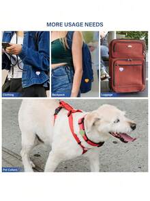 1Pc AirTag Locator Case(AirTag Not Included),Hidden Silicone Heart Shaped Case With Pin For Seniors,Toddlers,Children,Clothes,Pants,Luggage