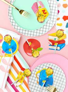 48Pcs Candy Holder Cards Pencel Apple Paper Cards For Lollipop Decorations, First Day Of School Party Supplies,Welcome Back To School Decoration, Teachers Party Favors