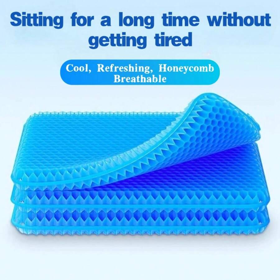 SelectSoma 凝胶坐垫，缓解长时间坐着的压力，适用于背痛、坐骨神经痛、尾骨痛 - 轮椅、汽车和卡车座椅、办公椅垫 - 蛋形坐垫 - 彩色 - 查看 1