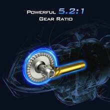 KastKing Centron &Amp; Centron Lite Spinning Reels, Freshwater And Saltwater Spinning Fishing Reel, Up To 17.5Lbs Max Drag, 5.2:1 Gear Ratio, Ultra Smooth Powerful, CNC Aluminum Spool, 9+1 BB Light Weight - Size 2000 - View 3