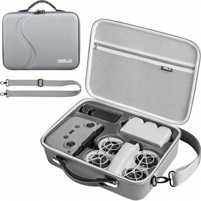 Mala portátil, bolsa de ombro de armazenamento de viagem de PU para  NEO Fly Mais acessórios de combinação compatíveis com controle remoto RC-N3 Caixa de acessórios para drone