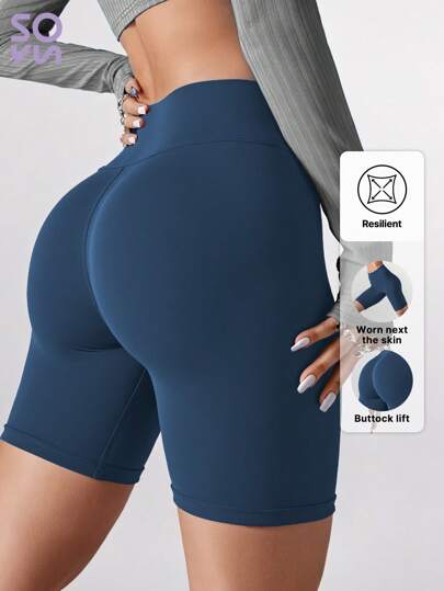 Soyun Pantalones cortos deportivos para mujer Soyun, mediana longitud, leggings suaves y transpirables, aptos para yoga al aire libre, deportes, primavera, verano y otoño