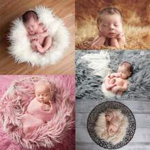1 pezzo Coperta neonato, Coperta per servizio fotografico, Coperta bambino, Tappeto, Essenziali neonato, Tappeto soffice e morbido per servizio fotografico neonato, Accessorio per festa del bambino, Decorazione camera bambino, Articoli per bambini