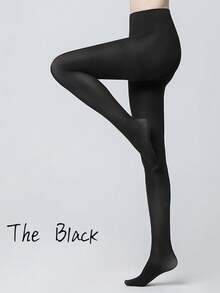 1 Pair Of Solid, Simple Women's Spring And Autumn High-Waist Sexy Tights, Light And Semi-Transparent Stockings, Slimming Tights, Super Elastic Sports Tights (Suitable For 15-20℃), Cozy