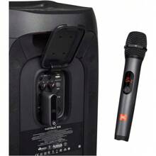 JBL Sistema inalámbrico JBL con dos micrófonos y receptor de doble canal, color negro