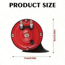 12V Ultrasonic Horn - Durable, Clear Sound, Suitable For 12V Cars With Two Snail Horns, Suitable For 12V Cars, Motorcycles, Boats And Off-Road Vehicles (Easy To Install, No Batteries Required) - [銀] - 查看 4