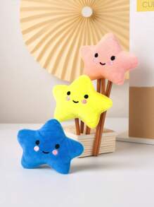 1 Cartoon Star Shape Pet Plush Toys Can Sound Pet Play Toys Cost-Effective, Lovely Shape Your Pet Will Love