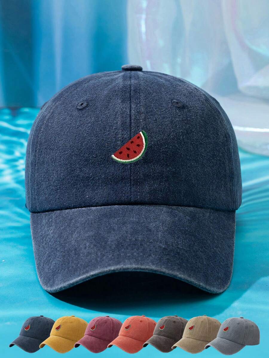 1顶男女通用多色黑桃印花可调节尺寸柔软舒适户外休闲时尚水洗棒球帽，适合日常佩戴 - C - 查看 1