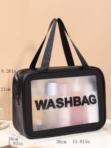 PU防水化妆包，大容量便携式旅行洗漱包，磨砂透明化妆品收纳包