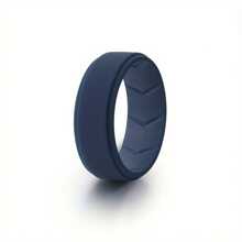 8 Pack Men's Silicone Rings Men Rubber Wedding Band Ring Fit Size 7-15 , 8mm Wide, 2mm Thick
