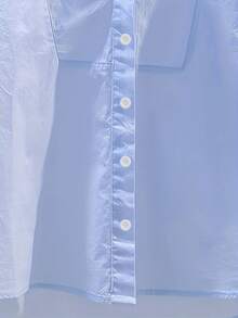 女式纯色灯笼袖宽松休闲衬衫，全新设计