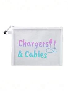 彩色数据线图案网眼化妆包，红色气垫收纳便携式收纳包，化妆包，护肤包，旅行必需品，宿舍用品，婚礼新娘礼物，母亲礼物，生日礼物，朋友和老师礼物，浴室收纳，珠宝收纳，口红和化妆品收纳包，度假必备品，暑假返校学校用品包，女士旅行包，旅行化妆包