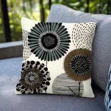 MEMNUN 1 pieza Funda de cojín con diseño de flor abstracta - Funda de almohada decorativa con estampado digital geométrico nórdico simple de colección floral bohemia, 45x45cm sin relleno, funda de almohada para sofá, decoración escolar, regreso a clases, decoración de dormitorio