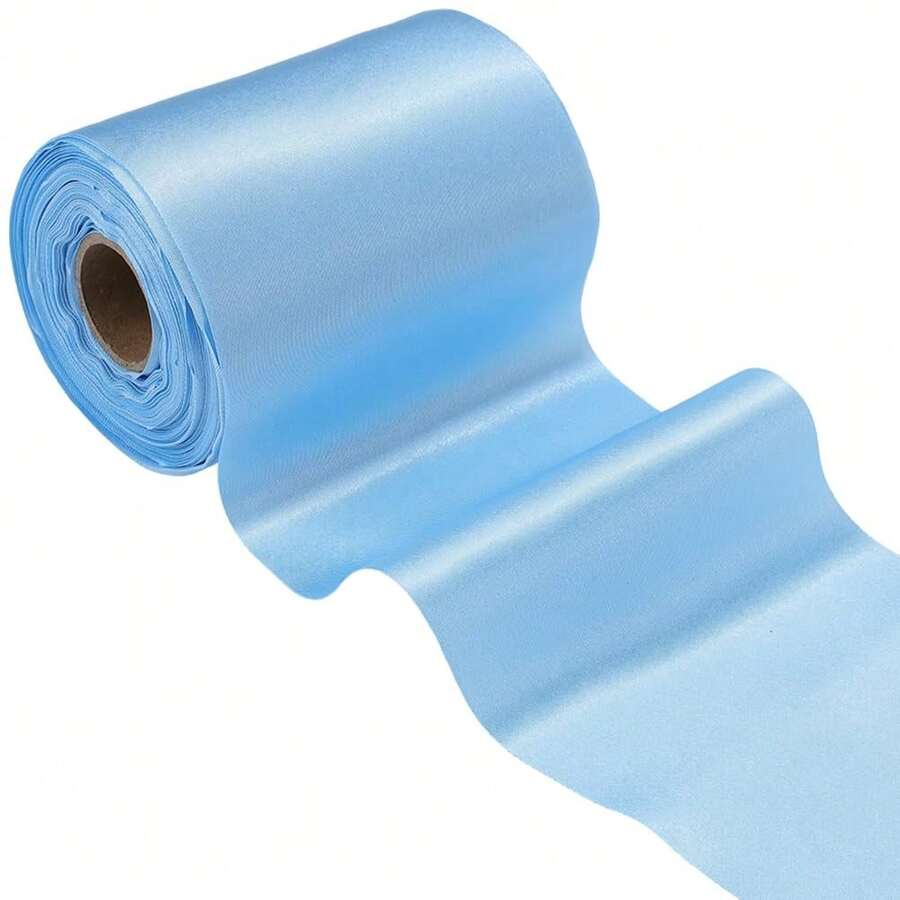 Width 4 Inch Single Face Pink Satin Ribbon Extra Wide Silk Solid Thick Large Solid Polyester Fabric Ribbons For Sewing Making Crafts Cutting Ceremony Wedding Chair Sash Supply 20m Each Roll