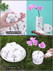 White Decorative Pebbles Suitable For Gardens And Homes -0.3-3 Cm, Multi-Color Stones (White, Black, Yellow, Gray, Purple, Blue, Green) Suitable For Indoor Plants, Outdoor Landscapes, And Holiday Decorations - Perfect For Terraces, Potted Plants, Bathrooms, Aquariums, And Micro Landscapes, Holiday Decorations | Natural Appearance | Beauty, Garden Decorations - Multicolor - View 17