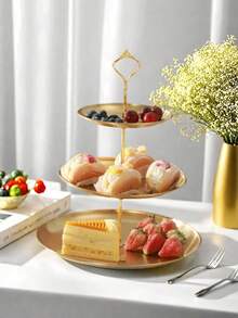 3 层/2 层不锈钢甜点架，蛋糕架，适合甜甜圈、水果、节日装饰、生日派对 - 彩色 - 查看 5