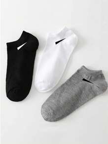 15 Pairs Of Black, White And Gray Solid Color Fashionable Women's Socks Simple, Comfortable, Casual And Versatile Suitable For Daily Travel 2pcs/6pcs/10pcs/12pcs/18pcs/20pcs/24pcs/30pcs/36pcs