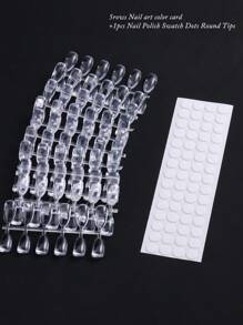Nail Polish Swatch Dots Round Nail Color Swatches Clear Transparent Nail Polish Display Nail Sample Swatches With Adhesive Sticker For Gel Polish Nail Swatch Book