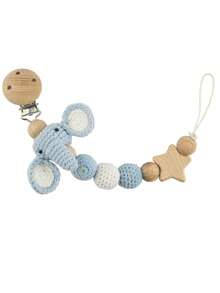 这款个性化防掉链夹可定制姓名，并饰有钩编装饰。适合学生佩戴，配有可定制的搭扣，防止丢失。它功能多样，装饰性强，饰有字母图案，时尚现代，色彩缤纷，可爱迷人，适合日常休闲佩戴。可定制且独一无二，是送给男士和女士的理想礼物。