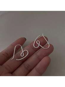 Heart Design Cuff Hoop Earrings