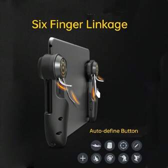 Controlador de juego MeMO AKpad-6K con seis dedos, mango de gatillo de silicona conductiva de alta sensibilidad, botón de apuntado L1R1 para disparar, compatible con iPad, tableta, accesorios de juego, material de PC, sin batería requerida