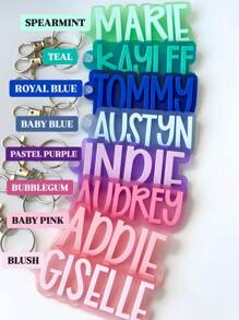Backpack Keychain Name Tag, Acrylic Name Keychain,Personalized Acrylic Name Tag,Diaper Bag Tag, Lunch Box Tag,Multi-Functional,Ornamental,Letter,Stylish,Modern,Colorful,Cute,Adorable,Casual,Custom,Personalised,Unique,Customized,Ideal Gifts For Him,Ideal Gifts For Her