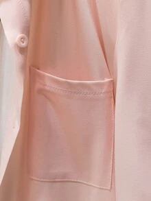 女士纯色长袖衬衫，夏季时尚