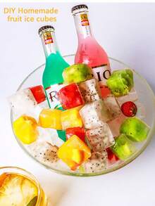 1个/24格冰格，硅胶材质，健康，夏季必备，制冰机，夏季小工具，厨房，厨房用具，厨房配件，家居用品