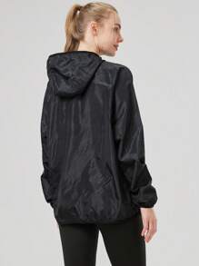 1 pièce Veste légère et imperméable de protection solaire d'été pour femmes, veste de sport de plein air décontractée à séchage rapide et fine avec sac de rangement