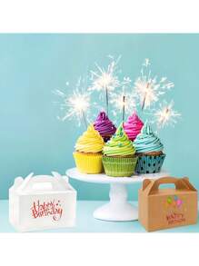 30 pièces Boîtes à gâteau en papier kraft (15,24 cm x 8,89 cm x 8,89 cm), boîtes à pain, pâtisseries, gâteaux, chocolats, biscuits, tartes et autres pâtisseries, cadeaux de fête d'anniversaire, cadeaux de fête de mariage, ustensiles de cuisine, accessoires de cuisine, fournitures de cuisine de la maison