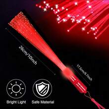 36pcs/48pcs Set LED Pink/White/Red Fiber Optic Lightstick - Party Supplies For Singles, Wedding Glow Party Favors, Suitable For Christmas, Birthday, Wedding, Concert, Bar, Halloween, New Year Party Gifts - Đỏ - Xem 7