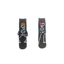 1/2/3/5 Pares de calcetines de media caña del mismo tipo para hombres y mujeres, calcetines de punto con calavera, nuevos calcetines de media caña con cajón magnético, calcetines de Halloween para hombres y mujeres, calcetines para novia, calcetines para parejas