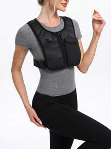 Einstellbare Riemen Laufweste Rucksack - Nur Handwäsche, leichter atmungsaktiver Stoff, Reißverschluss, praktische Taschen (geeignet für Oberschüler), Outdoor-Sport, Radfahren, Wanderrucksack, nicht wasserdichte Softshell, mit Handytasche - Unisex