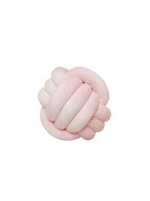 1 peça de almofada decorativa redonda com nó, almofada de bola de pelúcia feita à mão para decoração de sofá de quarto e casa