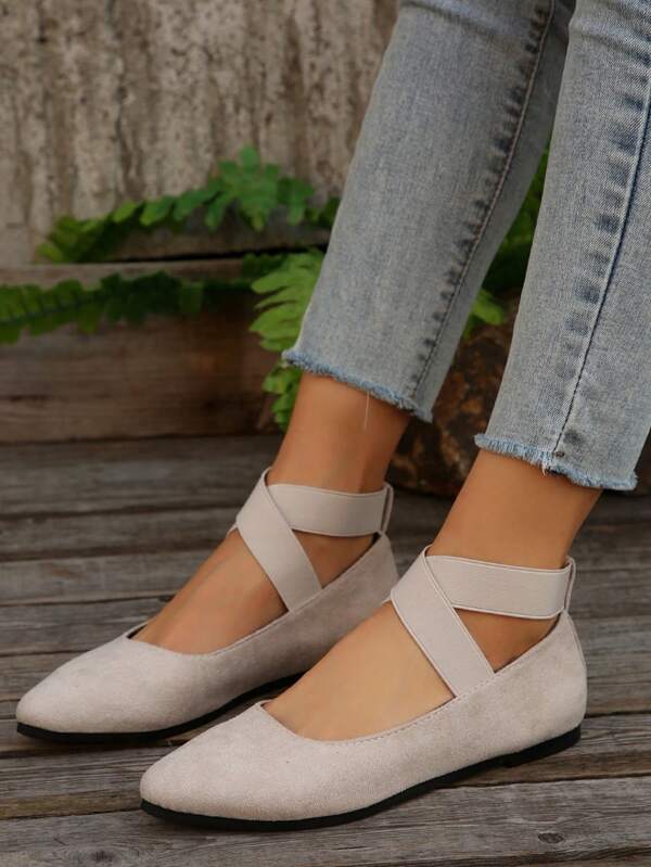 Plus Size Women's Casual Flat Sandals, New Arrival Solid Color Bohemian Summer Shoes